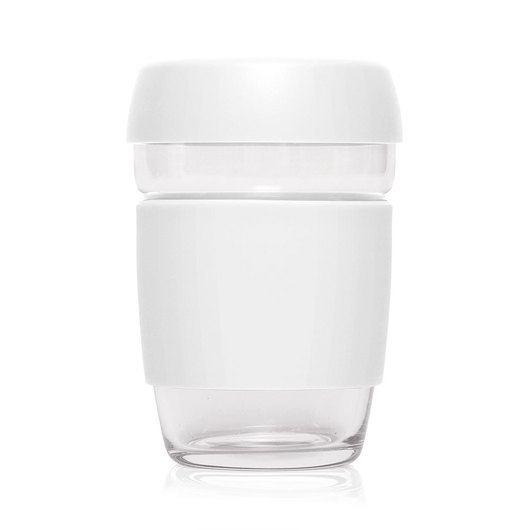 Glass Cup 2 Go White